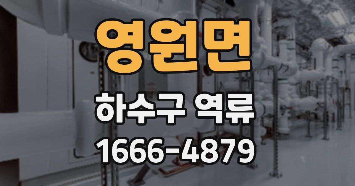 영원면 하수구 역류