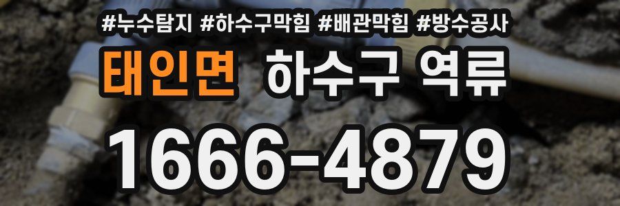 태인면 하수구 역류