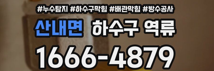 산내면 하수구 역류