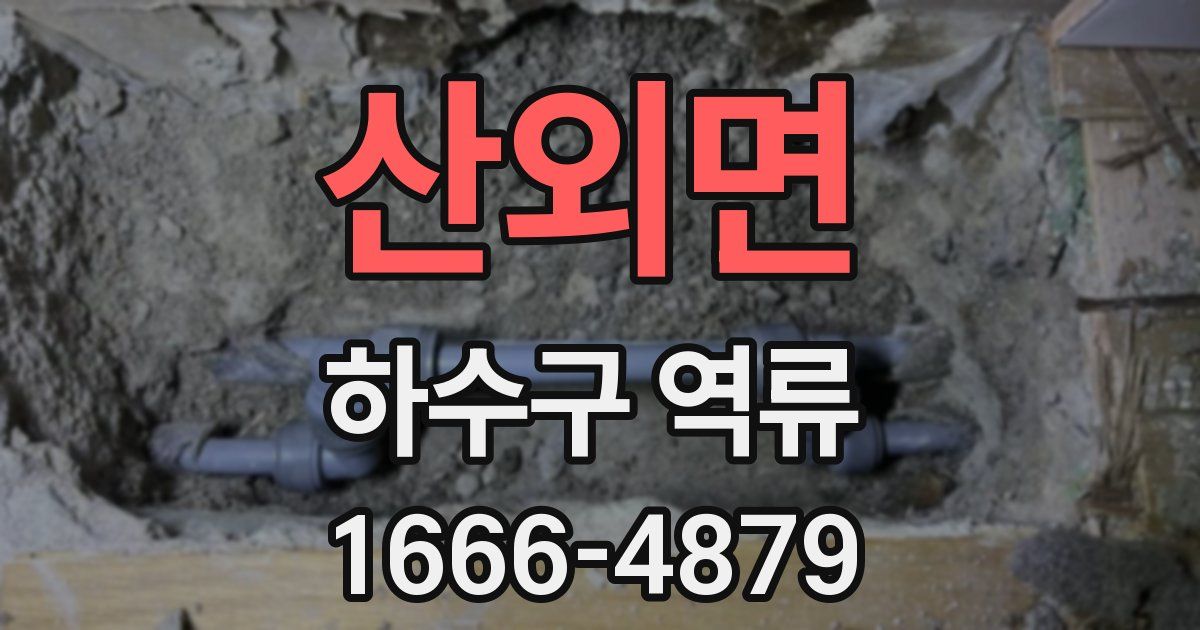 산외면 하수구 역류