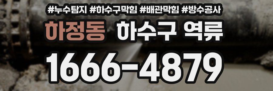 하정동 하수구 역류