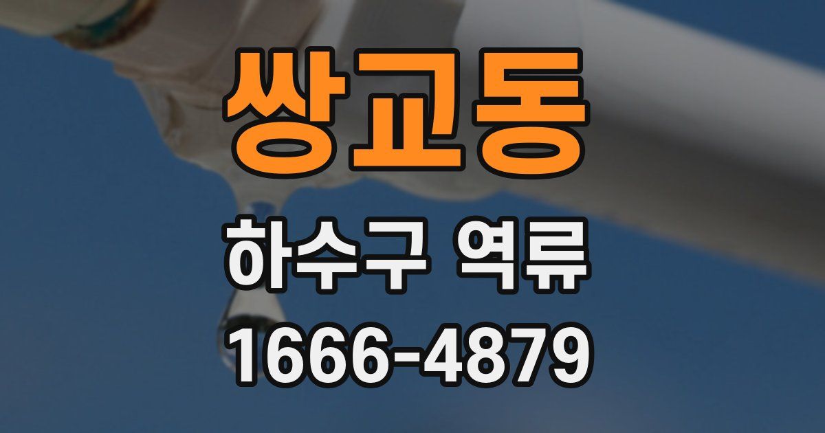 쌍교동 하수구 역류