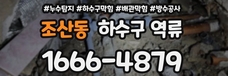조산동 하수구 역류