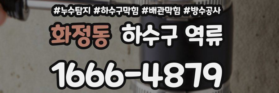 화정동 하수구 역류