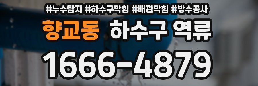 향교동 하수구 역류