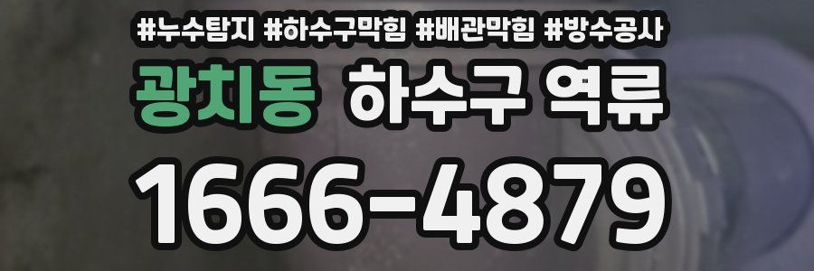광치동 하수구 역류
