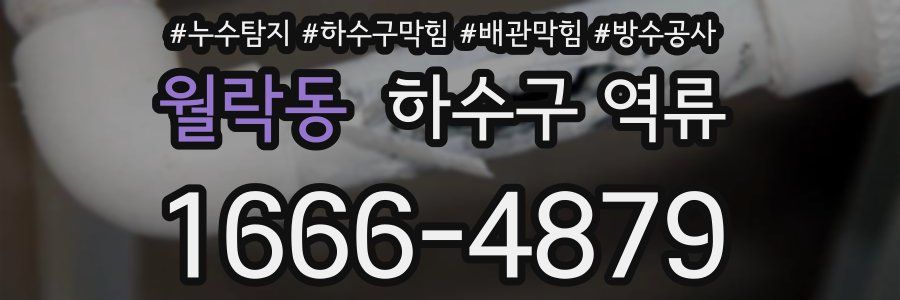 월락동 하수구 역류