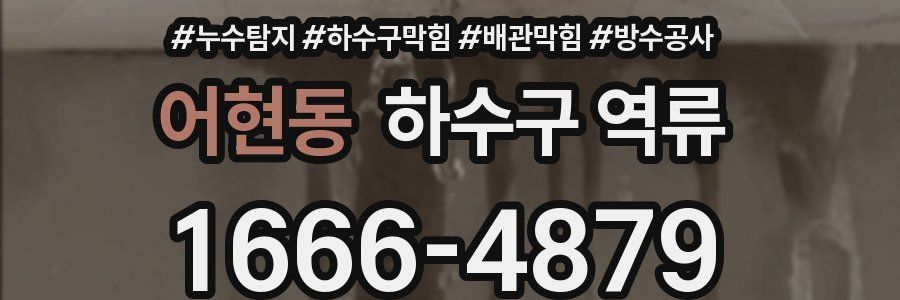 어현동 하수구 역류