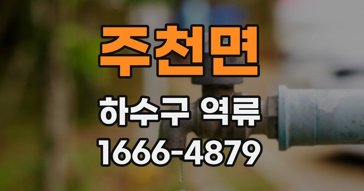 주천면 하수구 역류