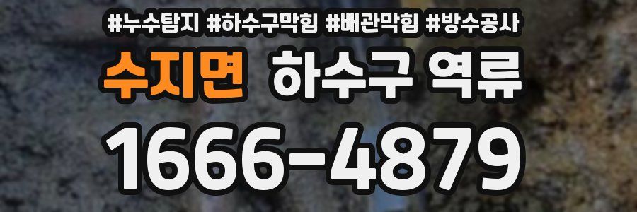 수지면 하수구 역류