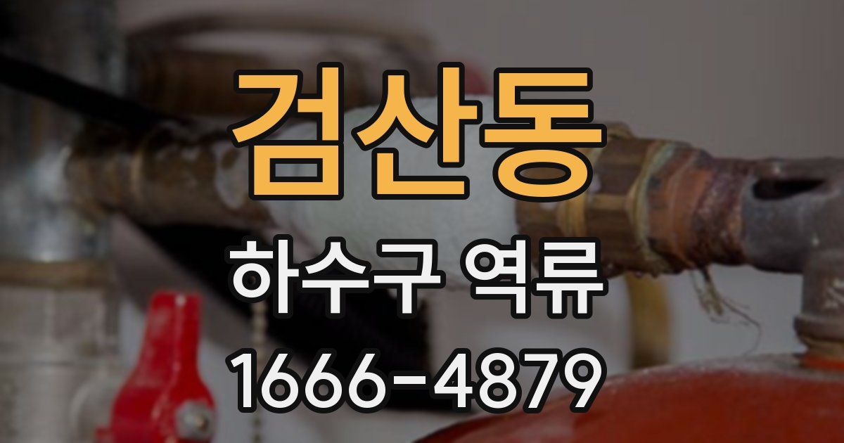 검산동 하수구 역류