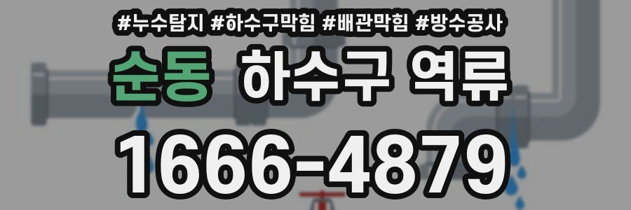 순동 하수구 역류