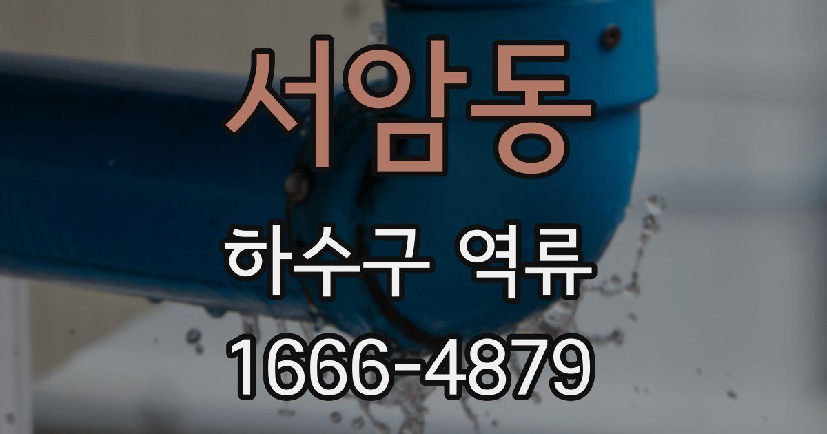서암동 하수구 역류