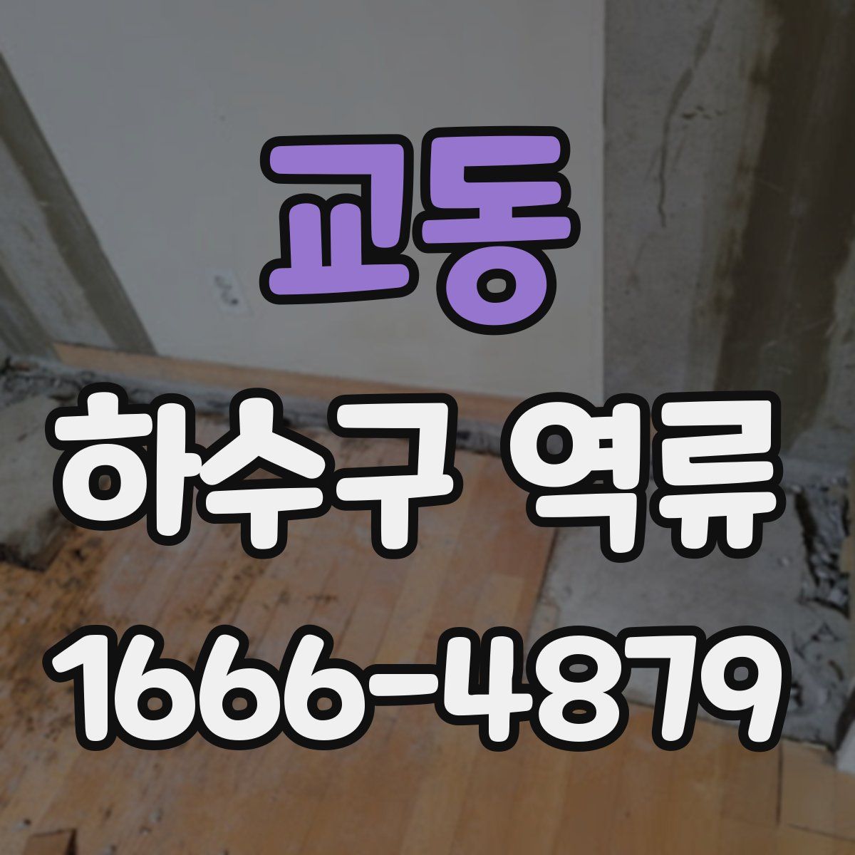 교동 하수구 역류