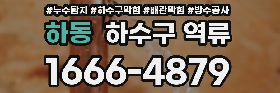 하동 하수구 역류