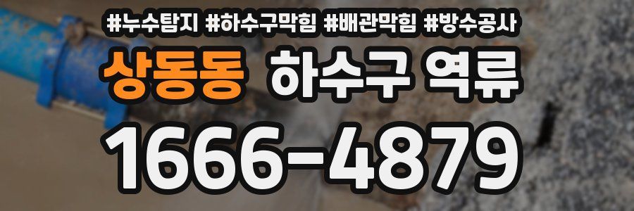 상동동 하수구 역류