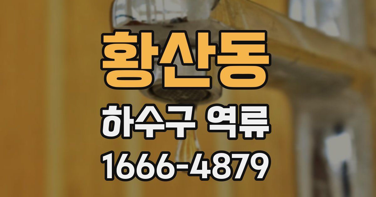 황산동 하수구 역류
