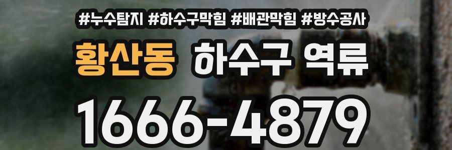 황산동 하수구 역류