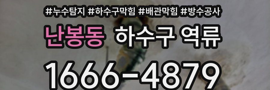 난봉동 하수구 역류
