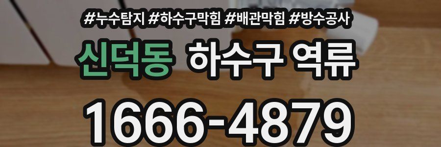 신덕동 하수구 역류