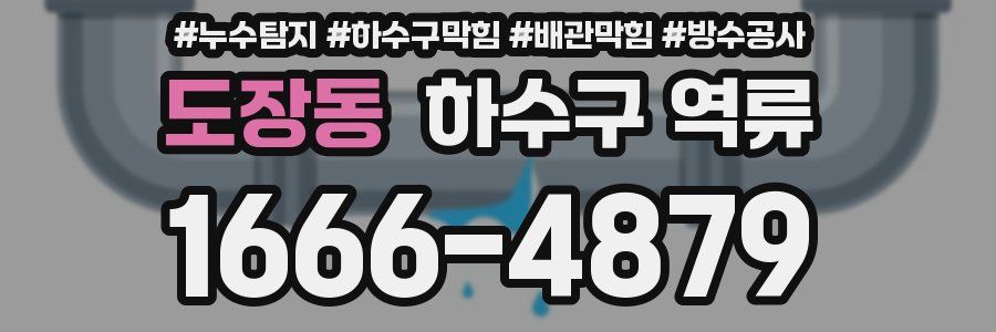 도장동 하수구 역류