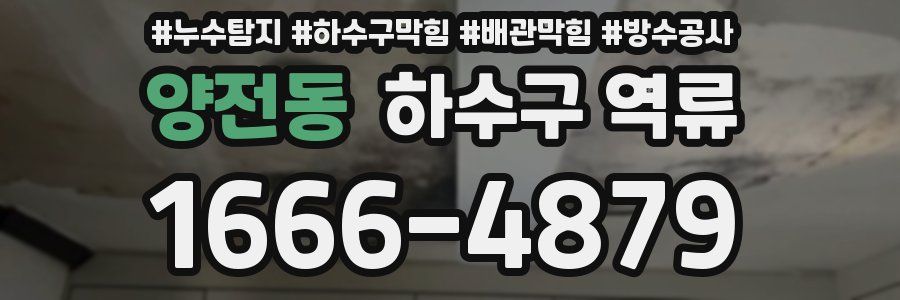 양전동 하수구 역류
