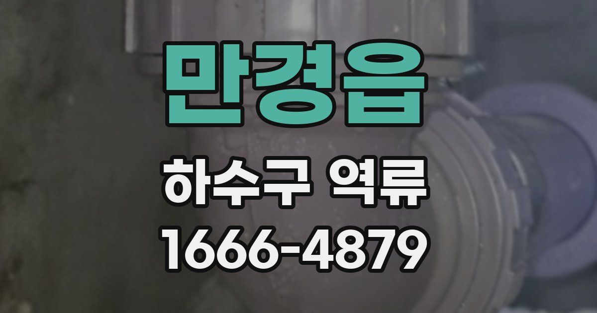 만경읍 하수구 역류
