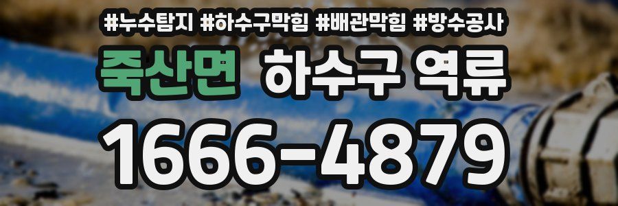 죽산면 하수구 역류