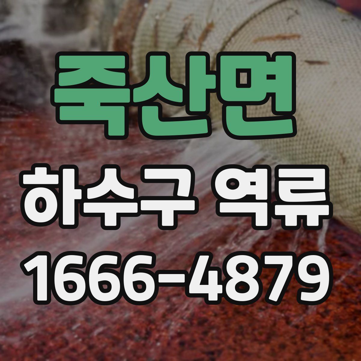 죽산면 하수구 역류
