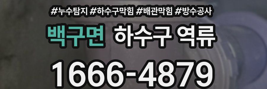 백구면 하수구 역류