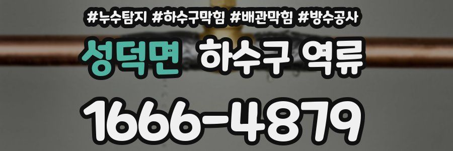 성덕면 하수구 역류