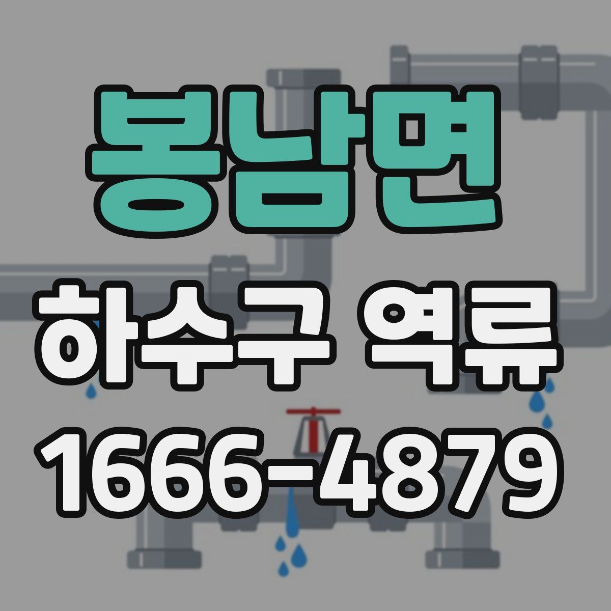 봉남면 하수구 역류