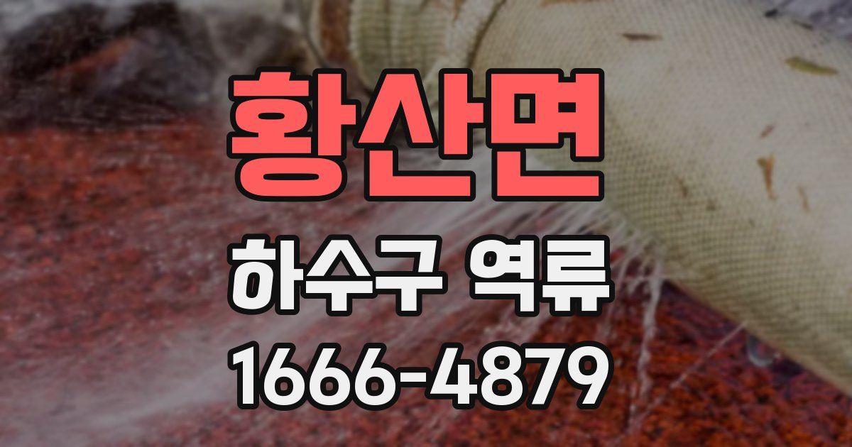 황산면 하수구 역류