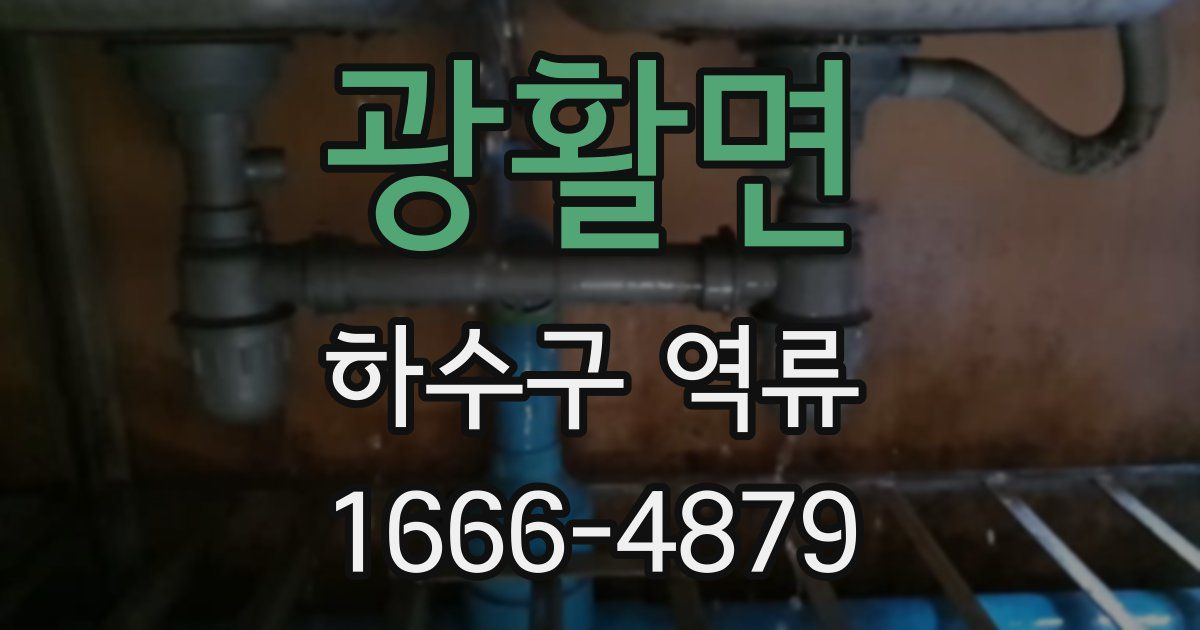 광활면 하수구 역류