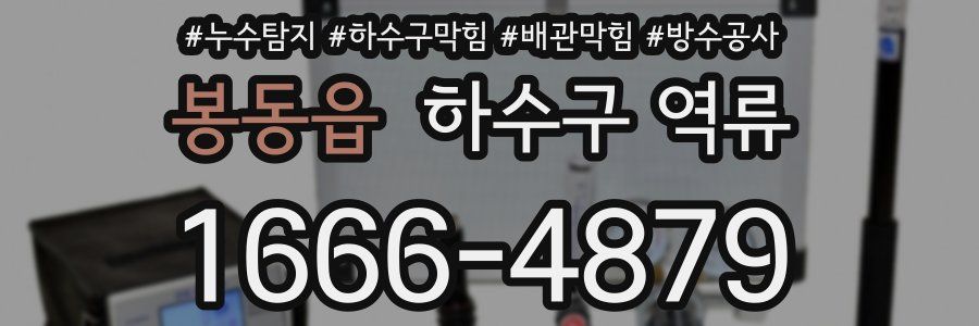 봉동읍 하수구 역류