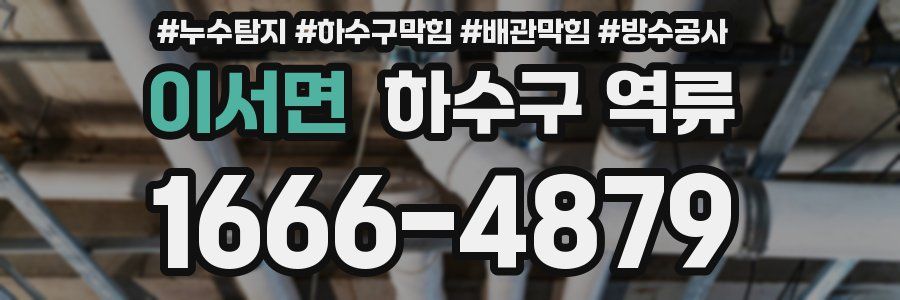 이서면 하수구 역류