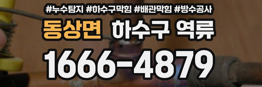동상면 하수구 역류