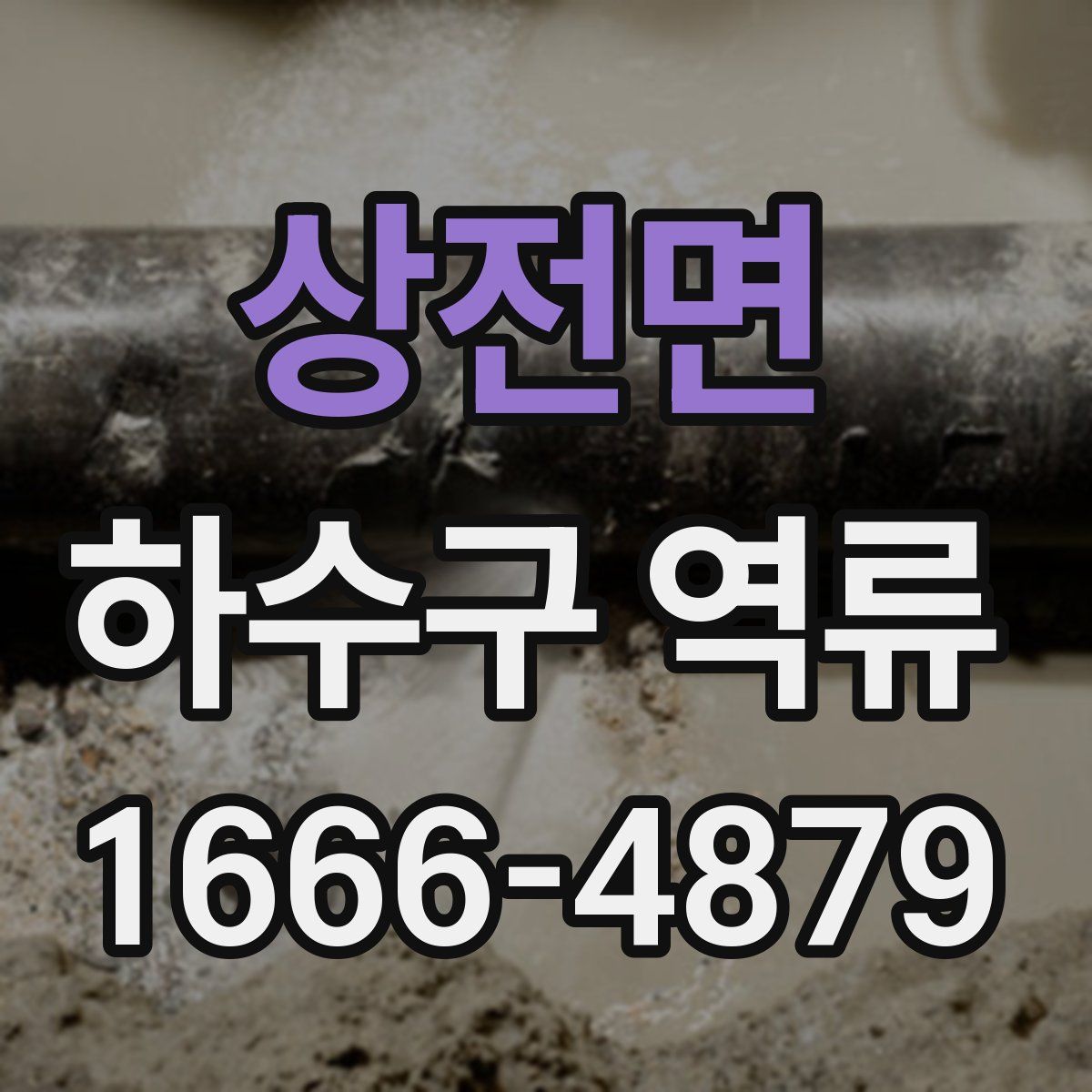 상전면 하수구 역류