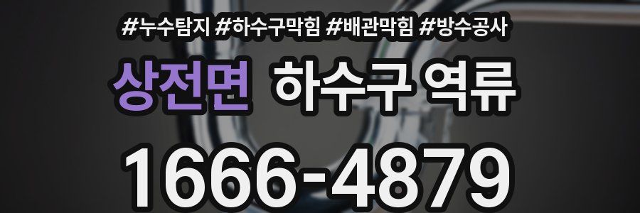 상전면 하수구 역류