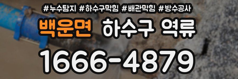백운면 하수구 역류