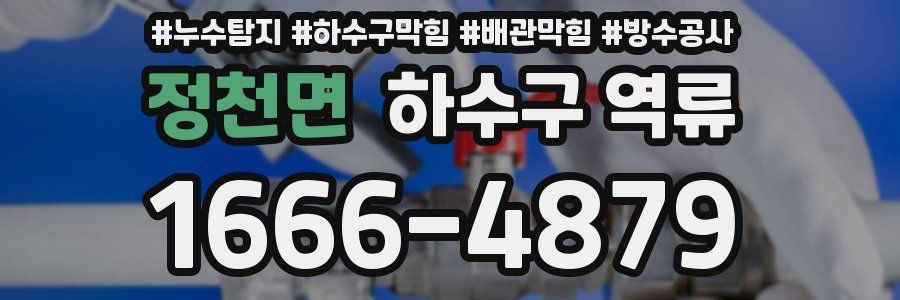 정천면 하수구 역류