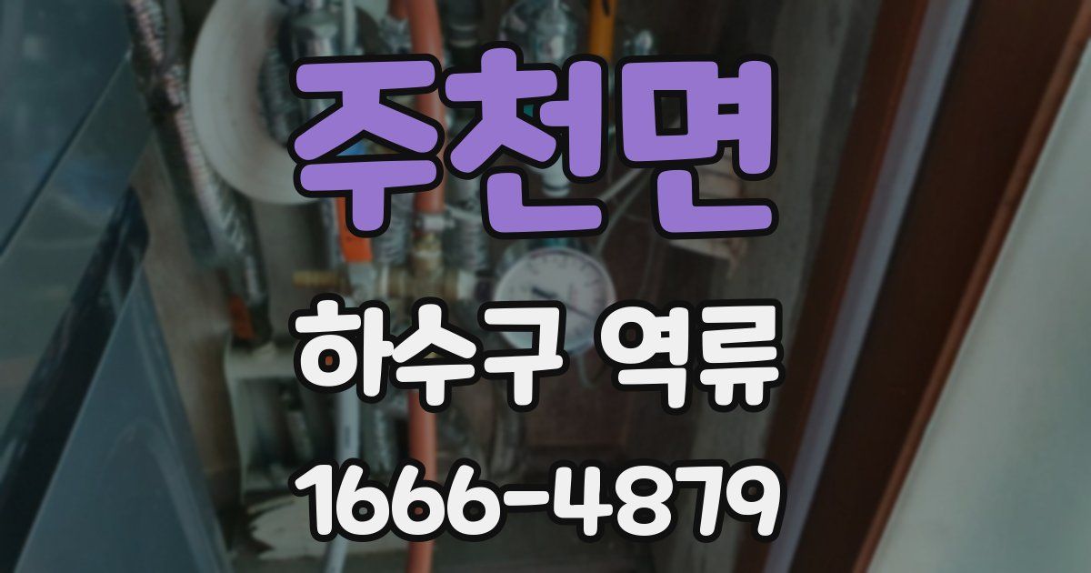 주천면 하수구 역류