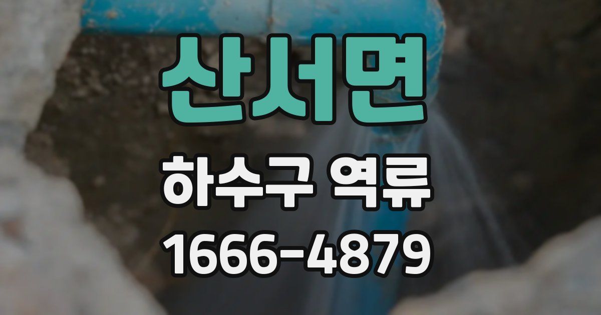 산서면 하수구 역류