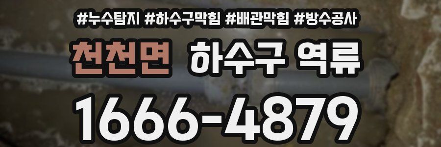 천천면 하수구 역류