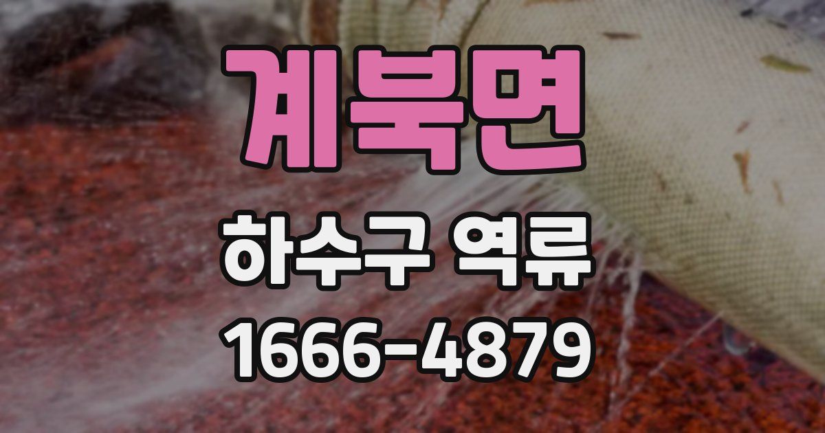 계북면 하수구 역류