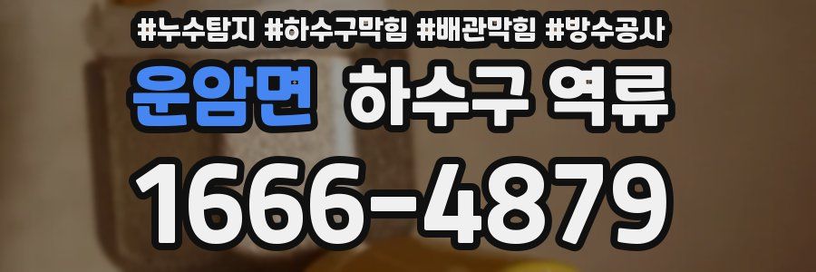 운암면 하수구 역류