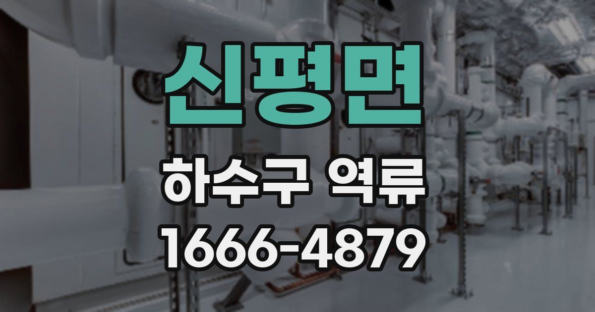 신평면 하수구 역류