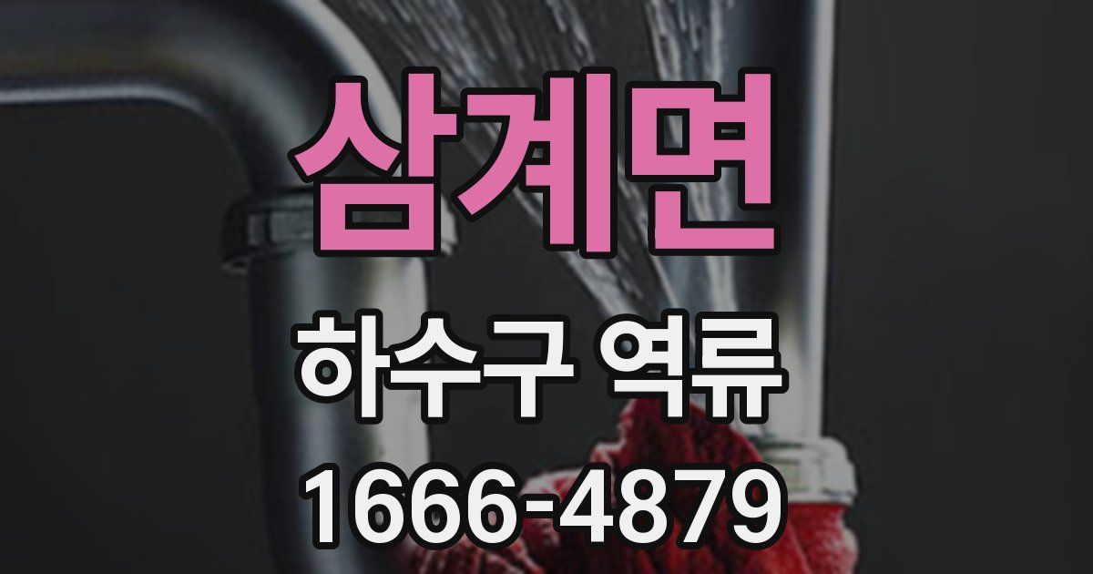 삼계면 하수구 역류