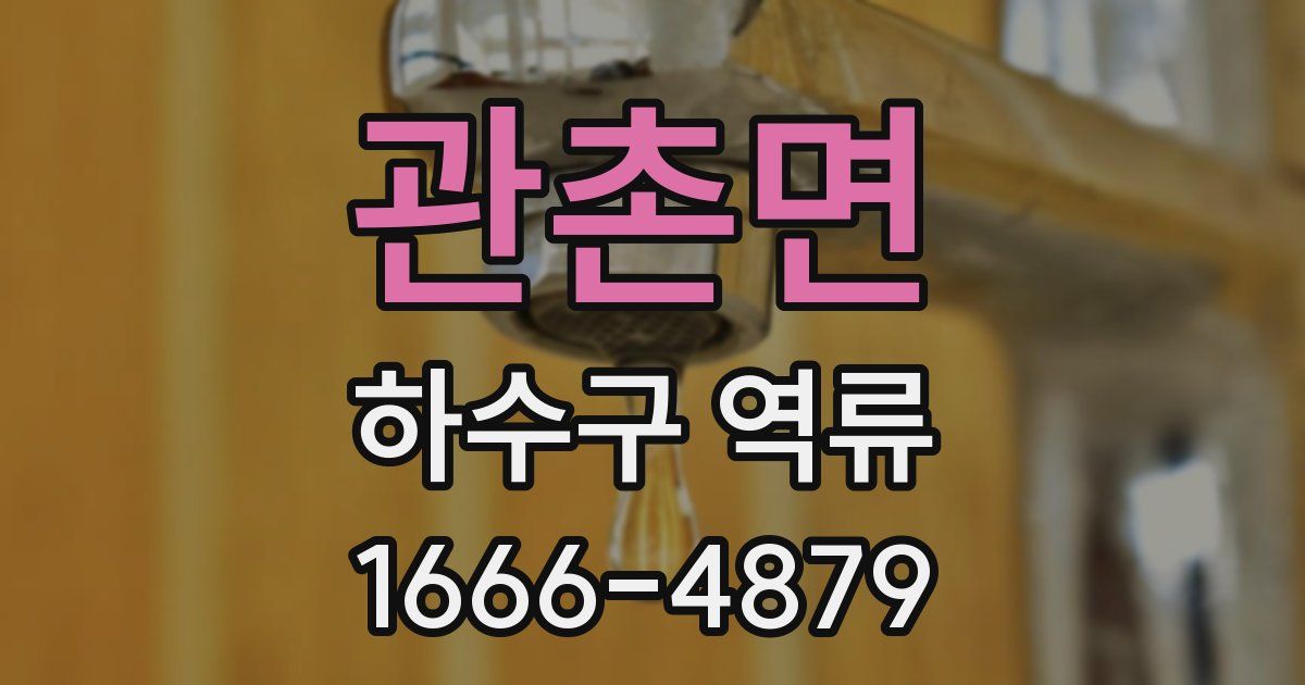 관촌면 하수구 역류