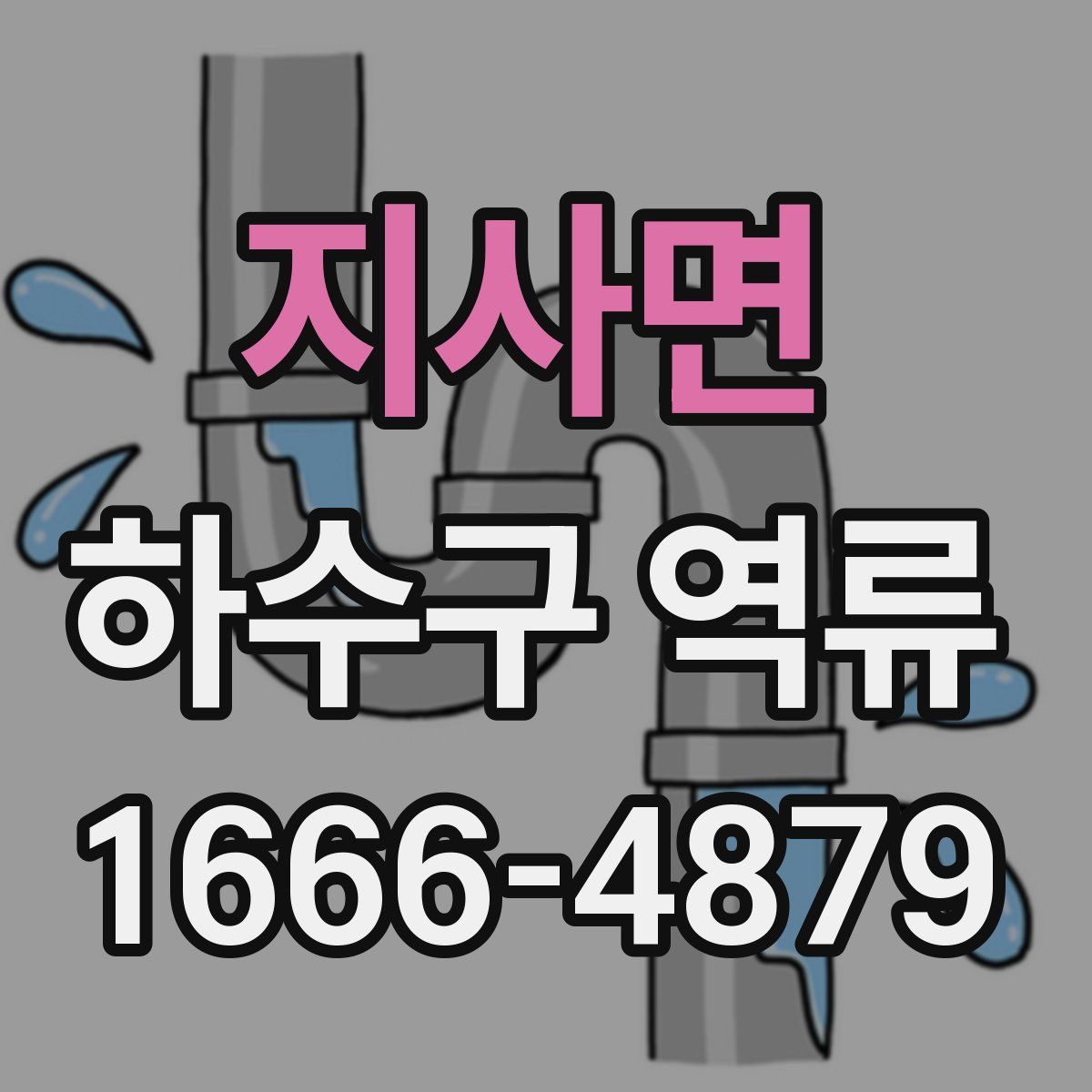 지사면 하수구 역류